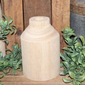 NEW BOHO Modern Farmhouse Chunky Natural Wood Table Vase